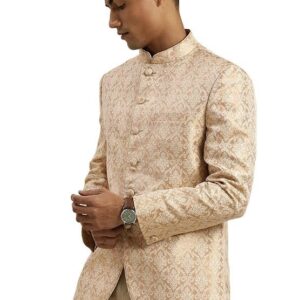 VASTRAMAY Men's Jacquard Jodhpuri
