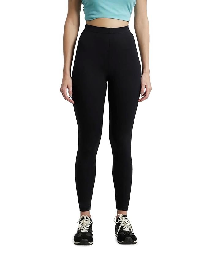 Jockey AW87 Women's Super Combed Cotton Elastane Stretch High Rise Leggings with Ultrasoft Waistband