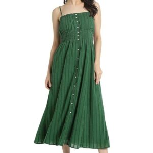 American Eagle Women's Cotton Blend Modern Calf Length Dress