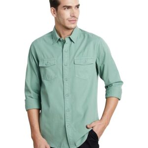 Symbol Premium Men's Casual Washed Cotton Twill Shirt