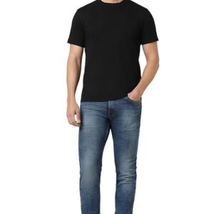 Peter England Men's Premium Skinny Fit Stretchable Mid Rise Jeans Navy, 36