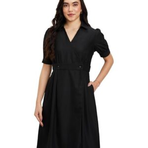Symbol Premium Women's 'Desk-to-Dinner' Fit & Flare Wrap Dress