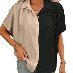 GRECIILOOKS Oversized Shirt for Women – Korean Casual Short Sleeve Loose Fit Top | Plus Size Summer Wear for Girls & Women (Available in Plus Size and Combo Pack of 2)