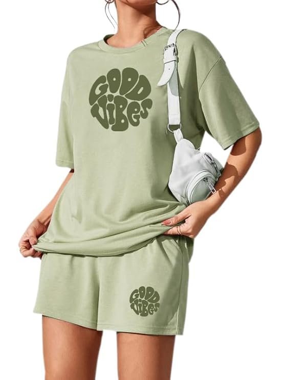 KSHS Women's Cotton Printed Night Suit Set of Top & Shorts
