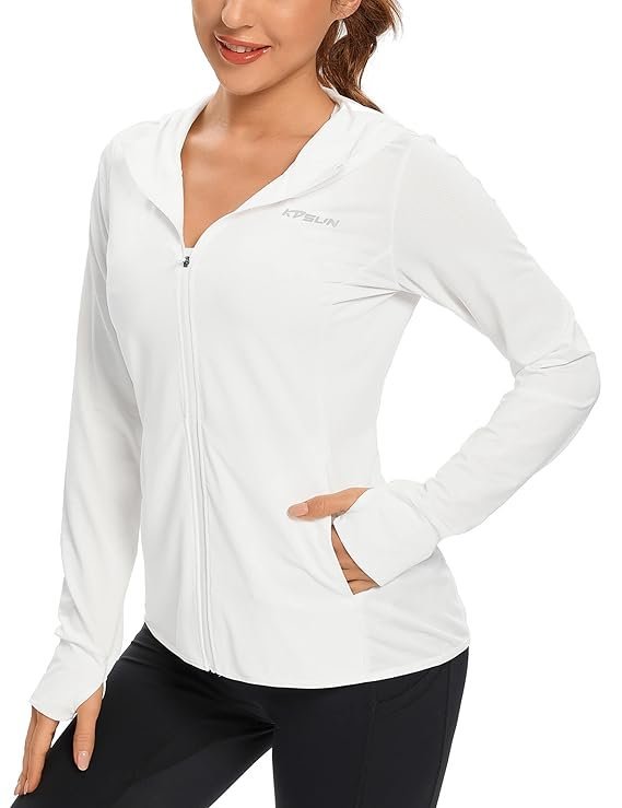 KPSUN Women's UPF 50+ UV Sun Protection Clothing Zip Up Hoodie SPF Long Sleeve Sun Shirt Fishing Hiking Outdoor Jacket