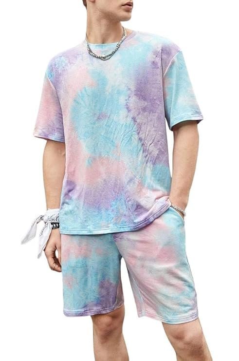 DHRUVI TRENDZ Men's Lycra Solid Co-Ord Set