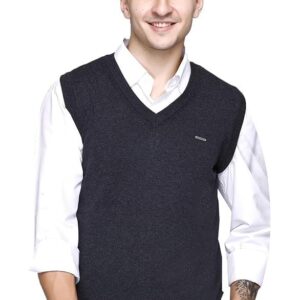 GODFREY Mens V-Neck Premium Cotton Sleeveless Sweater Half